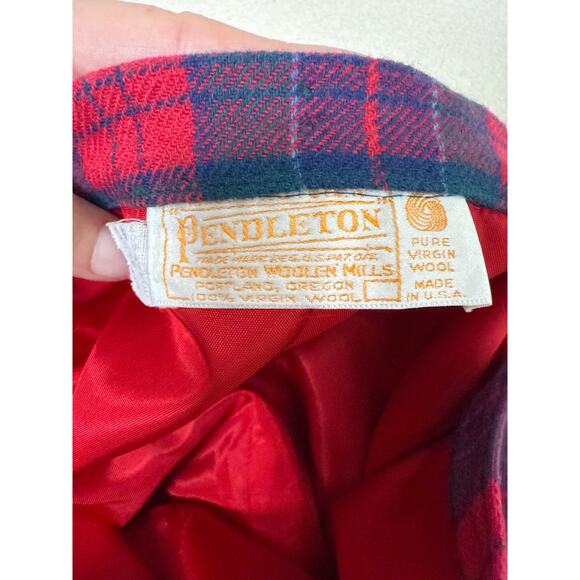 Vintage Pendleton Plaid Tartan Pure Virgin Wool A Line Holiday Size Large - Picture 9 of 10